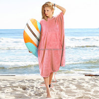 Serviette de plage poncho unisexe, plusieurs couleurs, design personnalisable, douce et absorbante, toutes saisons, vente en gros du fabricant