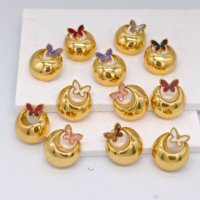 Pendientes de Acero Inoxidable de Estilo Retro Europeo Americano Simples y a la Moda, Aros Personalizados Versátiles y de Tendencia para Fiestas