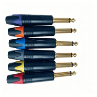 Adaptateur Jack Mono TS 6,35 mm (1/4 po) Mâle à Souder pour Câble Audio Microphone Haut-parleur