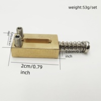 Lot de 6 selles de pont de guitare en laiton pur 10,5 mm 10,8 mm, pièces de pont tremolo pour guitare électrique à plateau plat, approvisionnement en gros