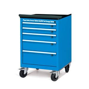 Fami Flexa Series <b>Drawer</b> Cabinet 5 <b>Drawers</b> Blue Ral5012 <b>Tool</b> Storage Cabinet - Product Image 3