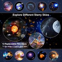 Projecteur Galaxy Pro LED rond à rotation 360° avec minuterie et bouton réglable, veilleuse pour chambre et décoration intérieure, enfants et adultes
