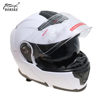 Casque de moto modulaire rétro en ABS certifié DOT avec double visière et fermeture rapide