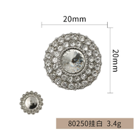 Boutons de vêtements en alliage avec logo personnalisé, boutons ornés de diamants, boutons résistants à l'usure pour jeans, vestes, robes, polos