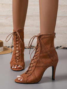 Chaussures de <span class=keywords><strong>Danse</strong></span> à Talons Hauts Bachata Rouges Bottes de <span class=keywords><strong>Danse</strong></span> de Salon Salsa Jazz Latin Swing Sandales de Fête pour Femme - Product Image 4