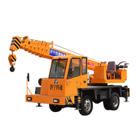 Mini-grue de camion de 4 tonnes avec nacelle haute, flèche droite, mobile, hauteur de levage de 19 m, haute efficacité opérationnelle pour terrain de travail