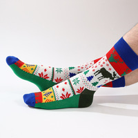 Chaussettes fantaisie en coton colorées et amusantes avec motifs de chats mignons, cœurs et sourires, pour hommes, femmes et unisexe, idéales pour la Saint-Valentin