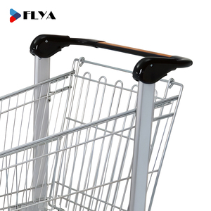 High Quality 4 Wheels <strong>Aluminum</strong> Airport Baggage Cart with Hand Brake OEM Customizable Airport Luggage <strong>Trolley</strong> - Product Image 4