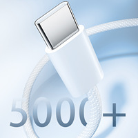 Nouveau câble de charge rapide USB 2.0 Type-C vers Type-C en nylon tressé 60W PD pour téléphone 15 16 17 Pro Max