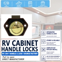 Poignée de verrouillage à bouton-poussoir pour armoire de camping-car et caravane