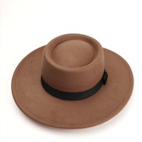 Topi Fedora Pita Warna Polos Logo Kustom Grosir Pria Wanita Topi Formal Bisnis Kasual Luar Ruangan