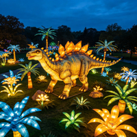 Lanterne LED Géante Personnalisée en Forme de Dinosaure pour Décoration de Festival, Sculpture Lumineuse Artistique d'Extérieur pour Jardin, Événements, Fêtes, Parcs – Vente en Gros