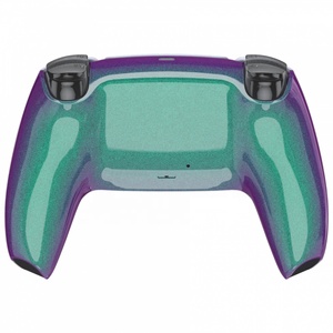 Wholesale Customized Grips Shell Glossy Chameleon Green Purple Back Shell for <b>PS5</b> <b>Controller</b> - Product Image 2
