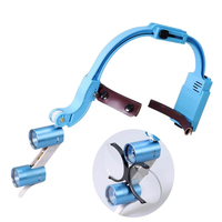Loupes binoculaires dentaires avec éclairage LED 5W, support réglable, pour chirurgie et examen médical