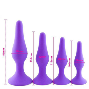 Anus Expansion Vagina Stimulator Soft Silicone Butt Plug <strong>Anal</strong> 4 Sizes <strong>Anal</strong> Plug Massager for Men - Product Image 2