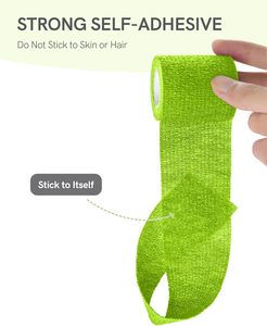 Vendaje Elástico Autoadhesivo de 2 Pulgadas x 5 Yardas, 6 Rollos, Cinta Médica Arcoíris para Botiquín de Primeros Auxilios, Cuidado de Heridas y Deportes - Product Image 3