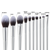Ensemble de pinceaux de maquillage professionnels de luxe en poils synthétiques Apsara Deer, nouveau design, 10 pièces