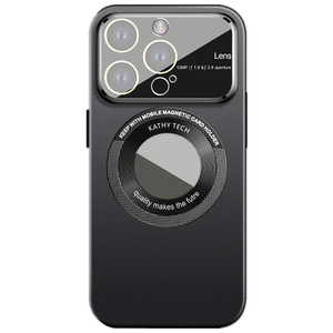 Étui rigide de téléphone PC mat à grande fenêtre et trou de logo avec housse de protection d'objectif de caméra pour <span class=keywords><strong>iPhone</strong></span> 15 <span class=keywords><strong>Pro</strong></span> <span class=keywords><strong>Max</strong></span> 14 13 12 <span class=keywords><strong>11</strong></span> - Product Image 1