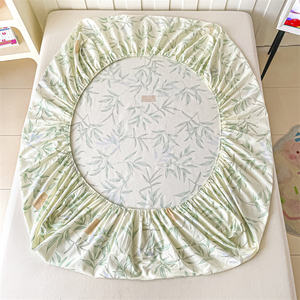 Colcha individual estampada 100% algodón personalizada al por mayor de fábrica con diseño de banda elástica alta Protector de colchón - Product Image 3