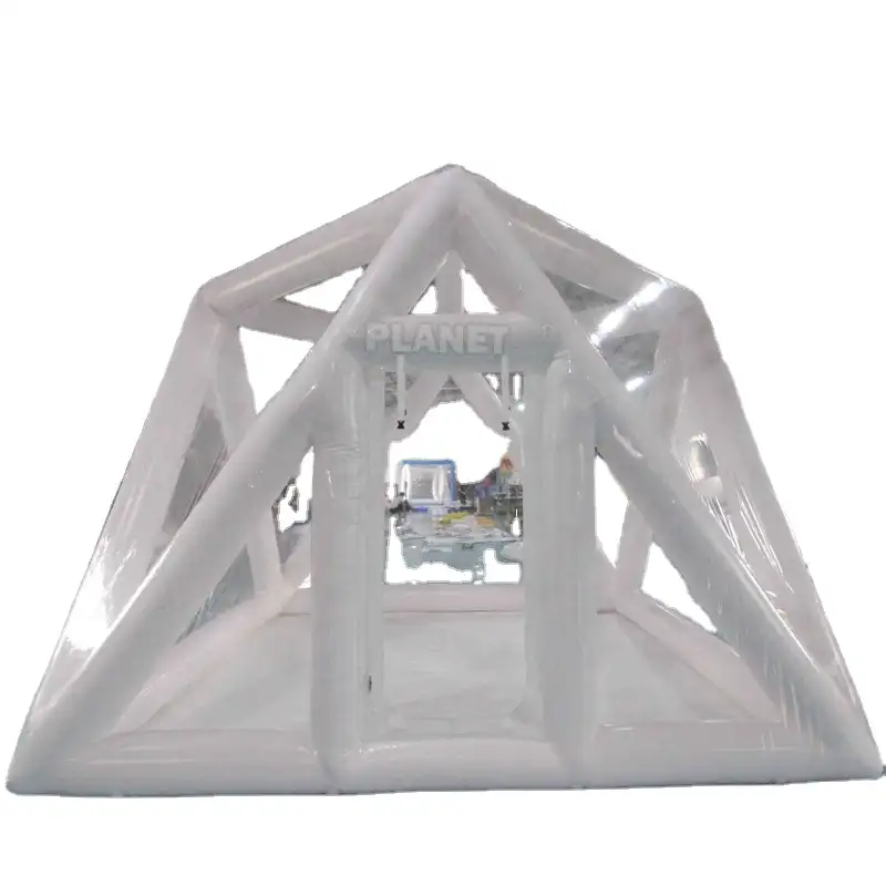 इंटरनेट सेलिब्रिटी घर होटल रेस्तरां वाणिज्यिक पारदर्शी दर्शनीय तारों से त्रिकोण Inflatable बुलबुला कमरे घर तम्बू