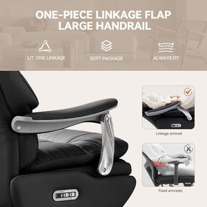 Ca 2025 Sang Trọng Thoải Mái Có Thể Điều Chỉnh Cao Trở Lại Điện Massage Xoay Bàn Ngả Ghế Điều Hành Negro Silla De Oficina - Product Image 4