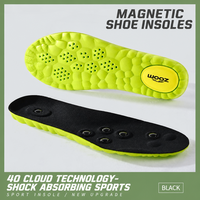 8 Eingebettete Magnete Akupunktur-Stimulation Hochelastische Stoßdämpfung Antibakterielle Magnetische Massage PU Unisex Sport-Einlegesohlen