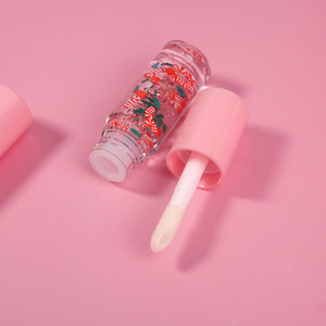 Huile à lèvres hydratante de Noël personnalisée en usine avec une grande brosse, à l'huile de Jojoba, pour tous types de peau, couleur pour les fêtes - Product Image 3