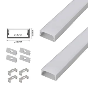 Großhandel Anpassung 011 Wärmeabwasser Led Extrusionsstreifen für Led 24 * 10 MM Aluminium Led Profil Abdeckungen