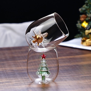 Copo de Vinho Sem Pé com Animais Fofos Dentro, Caneca para Bebida, Casamento, Vidro Borossilicato 3D, Copo de Água - Product Image 6