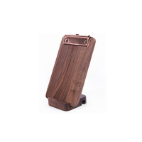 Set Papan Klip Kayu Mini dengan Alas, Papan Memo Portabel untuk Meja dan Penjepit Buku Catatan Kayu, Cocok untuk Kafe dan Restoran