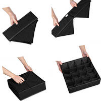 Lot de 3 tiroirs en tissu pliable pour armoires et placards Organisateurs de chaussettes Organisateur de sous-vêtements Diviseurs Boîtes de rangement pour chaussettes et sous-vêtements