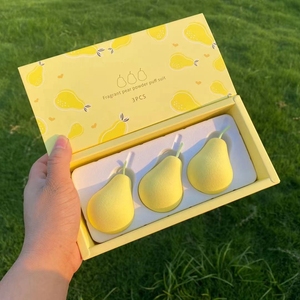 Friute-Juego de huevos de maquillaje, esponja de maquillaje sin látex, con logotipo personalizado, con diseño de fresa, melocotón, <span class=keywords><strong>pera</strong></span>, limón y aguacate - Product Image 6