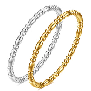 Stainless Steel 5Mm Ball Design <b>Bangle</b> <b>Bracelet</b> Gold <b>Silver</b> Unisex Jewelry Fashion Accessory - Product Image 1