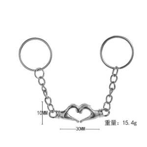 พวงกุญแจคู่รักโลหะผสมสังกะสีรูปหัวใจแบบแม่เหล็กดูดติดกัน สำหรับวันวาเลนไทน์ สินค้านำเข้าจากต่างประเทศ - Product Image 5