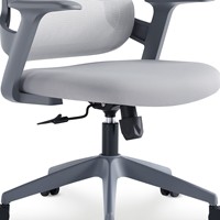 Chaise de bureau ergonomique JOHOOFURNITURE, cadre gris, vente en gros, Sedia Da Ufficio pour bureau à domicile, coussin épais confortable