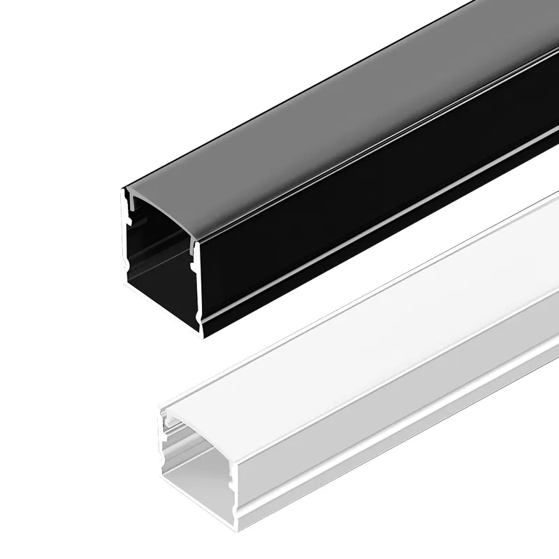 20*10mm u-şekilli kanal için ince Led yüksek kalite alaşım dekoratif alüminyum LED şerit difüzör kanalları siyah