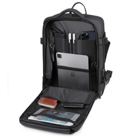 Mochila de Viaje Moderna Ergonómica de TPU Impermeable, Mochila para Portátil con Puerto USB, Cierre de Cremallera y Cierre de Hebilla, Correa de Cadena, Forro de Poliéster