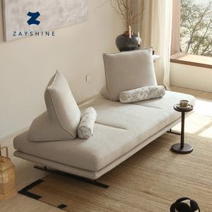 طقم أريكة غرفة معيشة إيطالي فاخر وعصري من القطن والكتان من زايشاين، أريكة مودولار بثلاثة مقاعد للفيلات والشقق والمقاهي، أريكة مصممة - Product Image 1