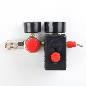 Conjunto de válvula para compresor de aire de arado 90-125 PSI, conector europeo, interruptor de cuatro orificios, dial metálico - Product Image 2