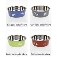 Accessoires pour chiens de compagnie, vente en gros, gamelles de luxe écologiques en acier inoxydable, bols pour nourriture et eau pour chiens, design cartoon