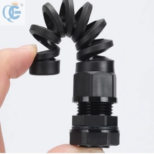 Prensaestopas Flex Espiral Junta de nailon Tuerca de bloqueo ajustable Rosca NPT Industrial Ip68 Prensaestopas con alivio de tensión PG7 M20 PG9 - Product Image 5