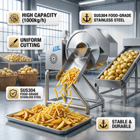 Machine de découpe de frites en acier inoxydable de qualité alimentaire pour pommes de terre