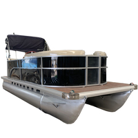 Kapal Ponton Mewah Mini Aluminium untuk Memancing Buatan Cina Dijual