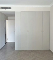 Armoire de chambre principale en bois composite mat avec bureau d'angle, placard, rangement multifonctionnel pour chambre d'adolescent et miroir intégré