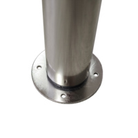 Jambes télescopiques réglables de meubles de nickel de satin en métal de taille de tube rond de 60mm pour le bureau de table