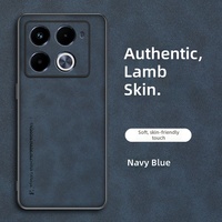 Étui de protection professionnel uni en nubuck mat, texture fine, sensation agréable au toucher, pour Infinix Note 40 Pro 5G 40 Pro Plus