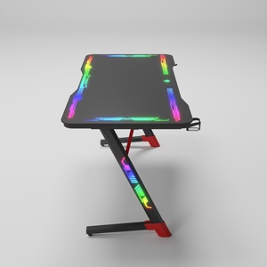 Bán buôn PC tùy chỉnh Racing RGB đèn LED chơi game bảng silla de escritorio Gamer Bàn máy tính - Product Image 5