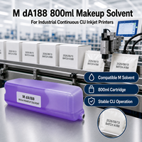 Solvant additif pour maquillage de haute qualité 800 ml M A188 compatible avec l'imprimante jet d'encre industrielle continue CIJ