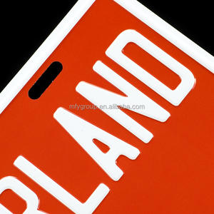 Etiqueta de texto de placas de matrícula de estados personalizados para coche, bicicletas, ATV, carrito de golf, <span class=keywords><strong>Jeep</strong></span>, aluminio resistente a la decoloración libre de óxido - Product Image 2