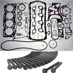 ชุดปะเก็นเครื่องยนต์2L แบบเต็มชุดสกรูหัวเกลียวสำหรับ <span class=keywords><strong>Toyota</strong></span> Land Cruiser/HIACE/<span class=keywords><strong>Dyna</strong></span> 2.4D 2446cc 1977-1988 - Product Image 2